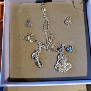 DISNEY THUMPER NECKLACE AND EARRINGS